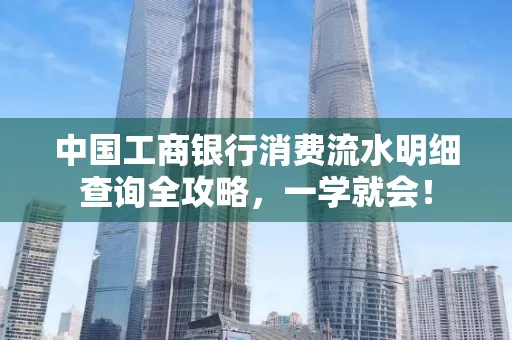 中国工商银行消费流水明细查询全攻略，一学就会！