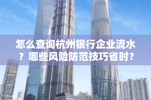 怎么查询杭州银行企业流水？哪些风险防范技巧省时？