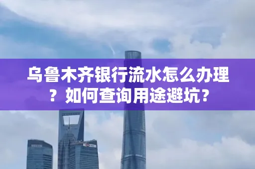 乌鲁木齐银行流水怎么办理？如何查询用途避坑？